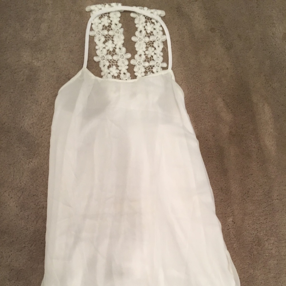 White mini dress